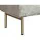 Mirabelli 67.5 X 19 inch Light Grey / Brass Sideboard